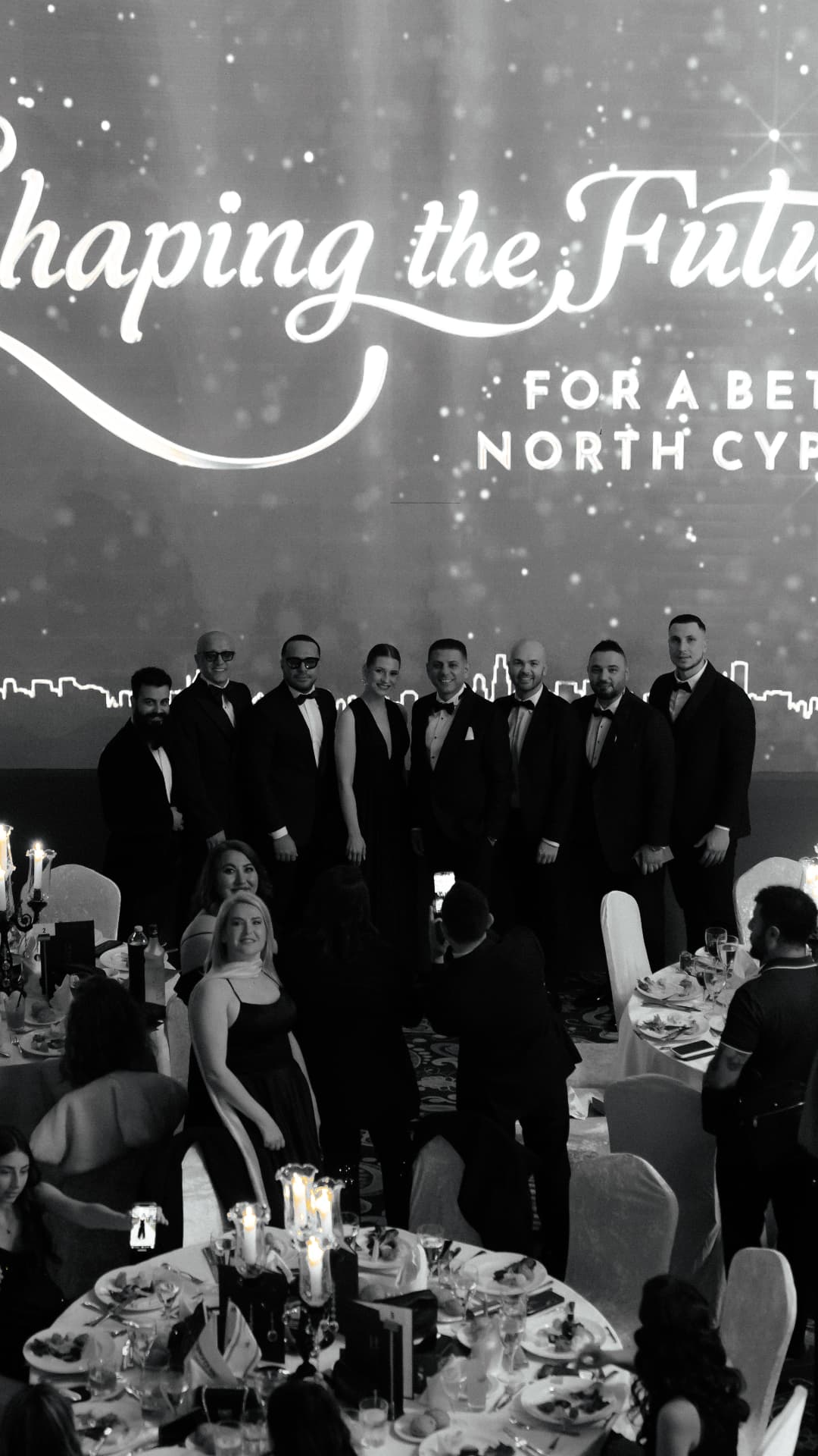 Sales team on stage at the Shaping the Future gala
